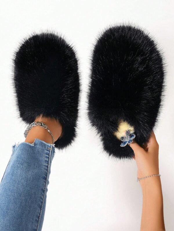 Women Slippers, Plush Lined Indoor Anti-Slip House Slippers For Warm And Quiet Life, Plus Size, Fluffy Slides For Outdoor Fashion%010402 - Image 12