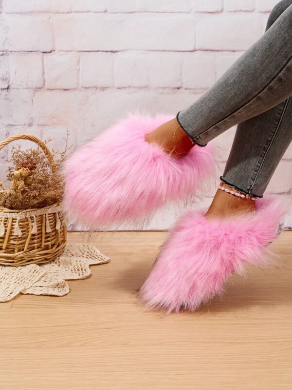 Women Slippers, Plush Lined Indoor Anti-Slip House Slippers For Warm And Quiet Life, Plus Size, Fluffy Slides For Outdoor Fashion%010402 - Image 8